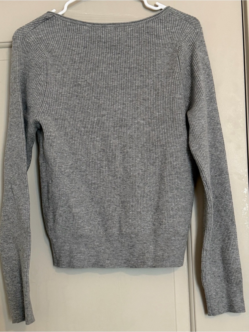Universal Thread Gray Ribbed Button-Front Cardigan - Picture 4 of 7